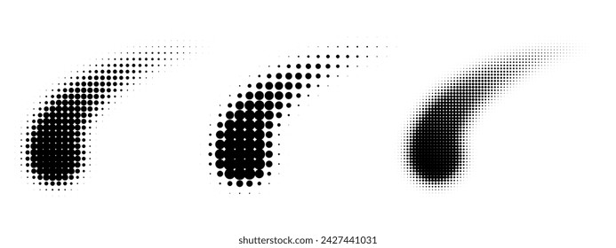 formas de semitonos aisladas en blanco. Ilustración de vector
