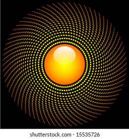 halftone shiny sun