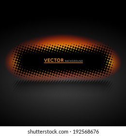 halftone sign design with glowing light effect around