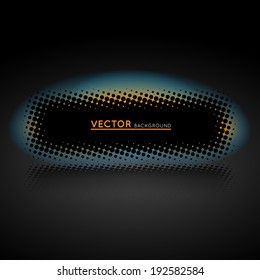 halftone sign design with glowing light effect around