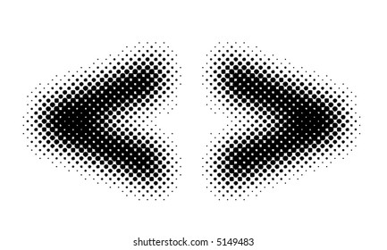 halftone sign / symbol (vector) - part of a full alphabet set