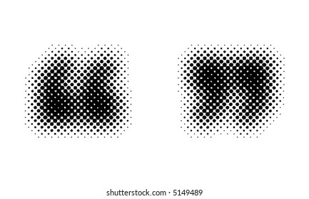 halftone sign / symbol (vector) - part of a full alphabet set