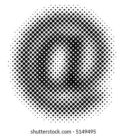 halftone sign / symbol (vector) - part of a full alphabet set