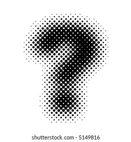 halftone sign / symbol (vector) - part of a full alphabet set