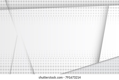 Halftone silver abstract background. Modern design template for web site, flyer, digital presentation, cover and magazine. Abstract concept for brochure, poster, backdrop and space for text