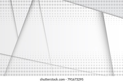 Halftone silver abstract background. Modern design template for web site, flyer, digital presentation, cover and magazine. Abstract concept for brochure, poster, backdrop and space for text