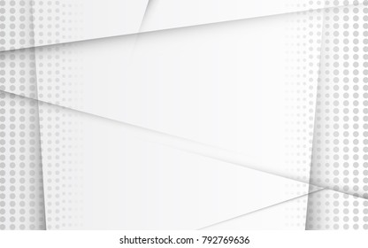 Halftone silver abstract background. Modern design template for web site, flyer, digital presentation, cover and magazine. Abstract concept for brochure, poster, backdrop and space for text
