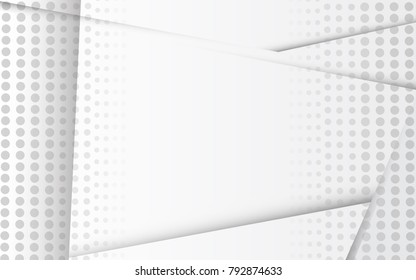Halftone silver abstract background. Modern design template for web site, flyer, digital presentation, cover and magazine. Abstract concept for brochure, poster, backdrop and space for text