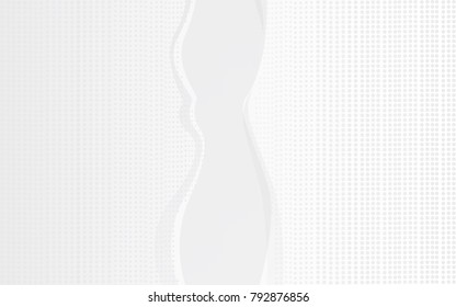 Halftone silver abstract background. Modern design template for web site, flyer, digital presentation, cover and magazine. Wavy concept for brochure, poster, backdrop and space for text