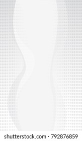 Halftone silver abstract background. Modern design template for web site, flyer, digital presentation, cover and magazine. Wavy concept for brochure, poster, backdrop and space for text