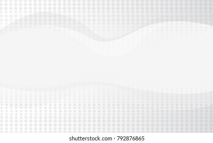 Halftone silver abstract background. Modern design template for web site, flyer, digital presentation, cover and magazine. Wavy concept for brochure, poster, backdrop and space for text
