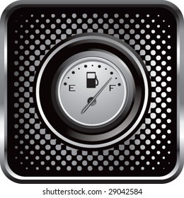 halftone silver button fuel gauge