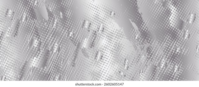 Halftone silver color pattern gradient grunge texture background. Dot pop art comic sport style vector illustration. grunge vector dots	