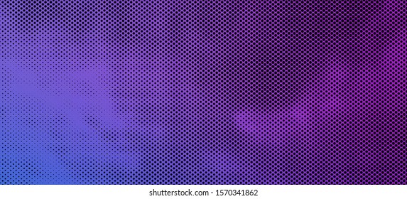 Halftone Sky with Clouds for Decorative Design. Monochrome Abstract Geometric pattern. Dotted Background