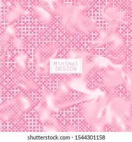 Halftone smoke effect. Vibrant abstract background. Dynamic vector illustration.