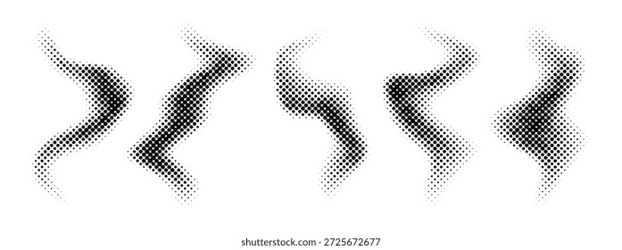 Textura de humo de semitono colección blanco y negro punteado