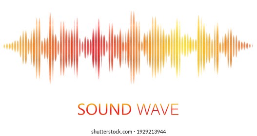 Halftone sound wave equalizer. Vector illustration