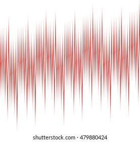 Halftone sound wave  isolated on white background