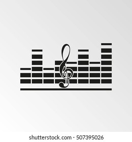 Halftone sound wave pattern modern music design element