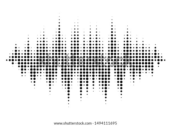 Halftone Sound Wave Pattern Modern Music Stock Vector (Royalty Free ...