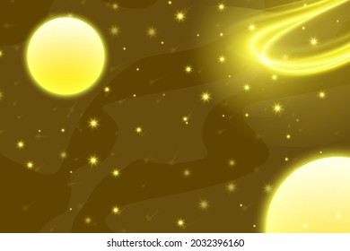 Fondo de galaxia de espacio semitónico con colores gradientes amarillos y marrones. puede usarse para afiches, pancartas, volantes, folletos, folletos, páginas web, sitios web, fondos de presentación