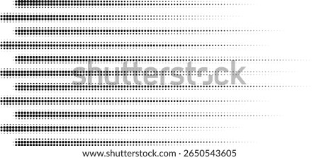 Halftone Speed Lines Horizontal Fade Effect