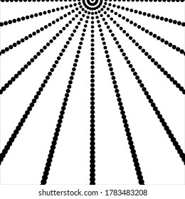 Halftone sphere of points. Black dots of different sizes on a white background. Abstract halftone. EPS10 Vector