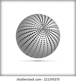 halftone sphere vector logo template.