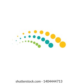 halftone spine circle dots vector illustration