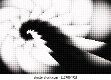 Halftone spiral background - lizard tail