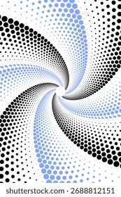 halftone spiral background retro black template vector	
