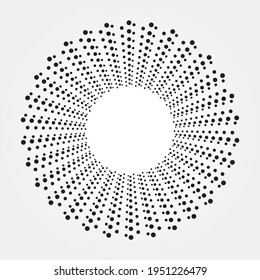 Halftone spiral dots element. Abstract monochrome backdrop. Vector art. Halftone logo design.
Abstract concentric circular halftone spiral background. Fabric design.