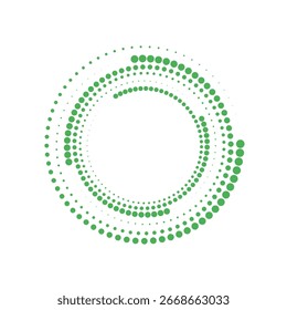 Halbtonspirale dynamische grüne Technologie Punkte