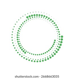Halftone spiral dynamic green technology dots