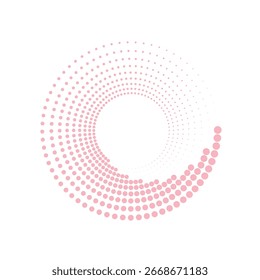 Halftone espiral dinámico puntos de tecnología rosa