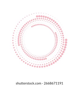 Halftone spiral dynamic pink tech dots