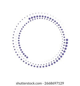 Halbtonspirale dynamische violette Technologie Punkte