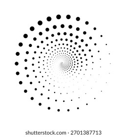 Textura espiral de meio-tom em preto e branco
