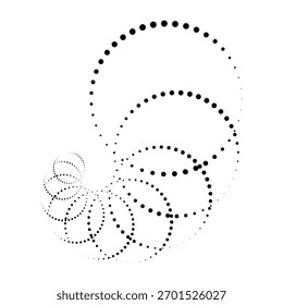 Textura en espiral de semitono en blanco y negro