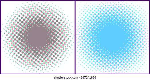 Halftone spotted backgrounds. Vector eps10.