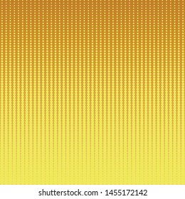 Halftone Spotted Dots Circle Abstract Vector Illustration, Yellow Background.