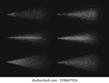 Halftone spray mist of dots. Water steam isolated. Vector illustration