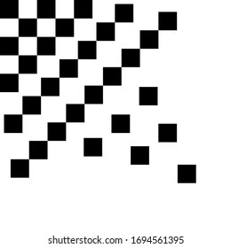 Halftone square black and white pattern. Abstract geometric background. Vector illustration EPS10.