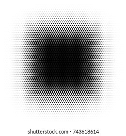 Halftone square design element, banner. Vector illustration