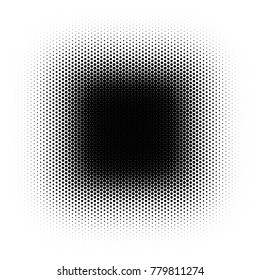 Halftone square design element, banner. Vector illustration