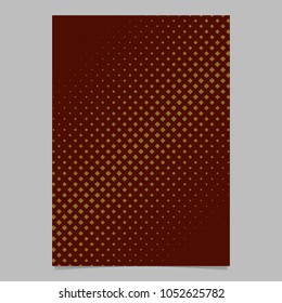 Halftone square pattern background poster design - vector illustration with diagonal squares