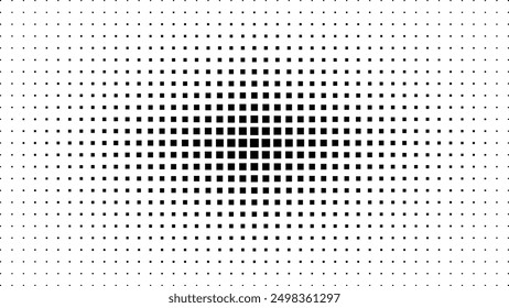Halftone square pixel effect vector background