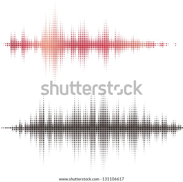 ハーフトーンの正方形ベクトルエレメント ベクター音波 音楽の丸い波形の背景 クラブ ラジオ パブ パーティー コンサート リシタル オーディオテクノロジーの広告背景に使用できます のベクター画像素材 ロイヤリティフリー