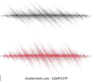 Halftone square vector sound waves. Music waveform background. You can use in club, radio, pub, party, recitals or the audio technology advertising background. 