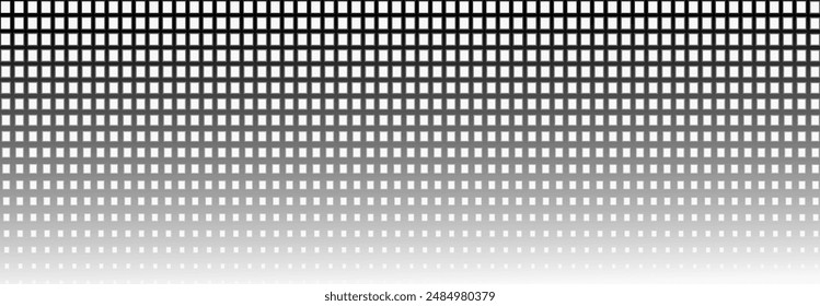 halftone, squares Geometric pattern ,Illustration, vector, alternating overlapping, orderly arrangement background, black and white, banner, website. dark white and gray. 